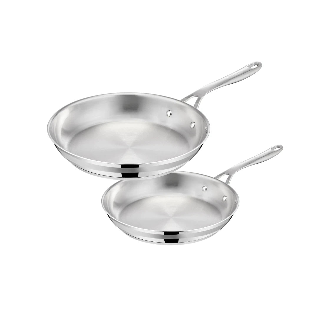 Tefal Jamie Oliver Edelstahl | Pfannenset | 24 +28 cm | induktionsgeeignet | NEU