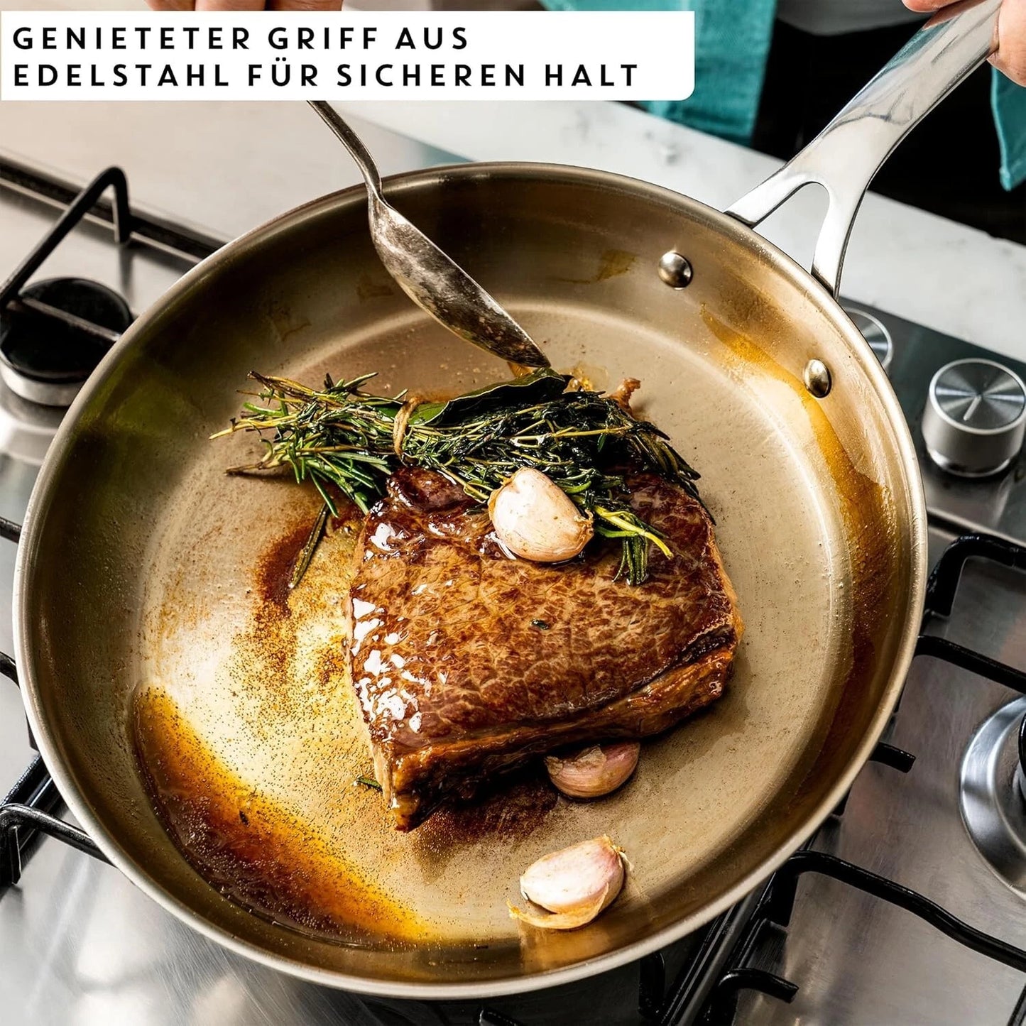 Tefal Jamie Oliver Edelstahl | Pfannenset | 24 +28 cm | induktionsgeeignet | NEU