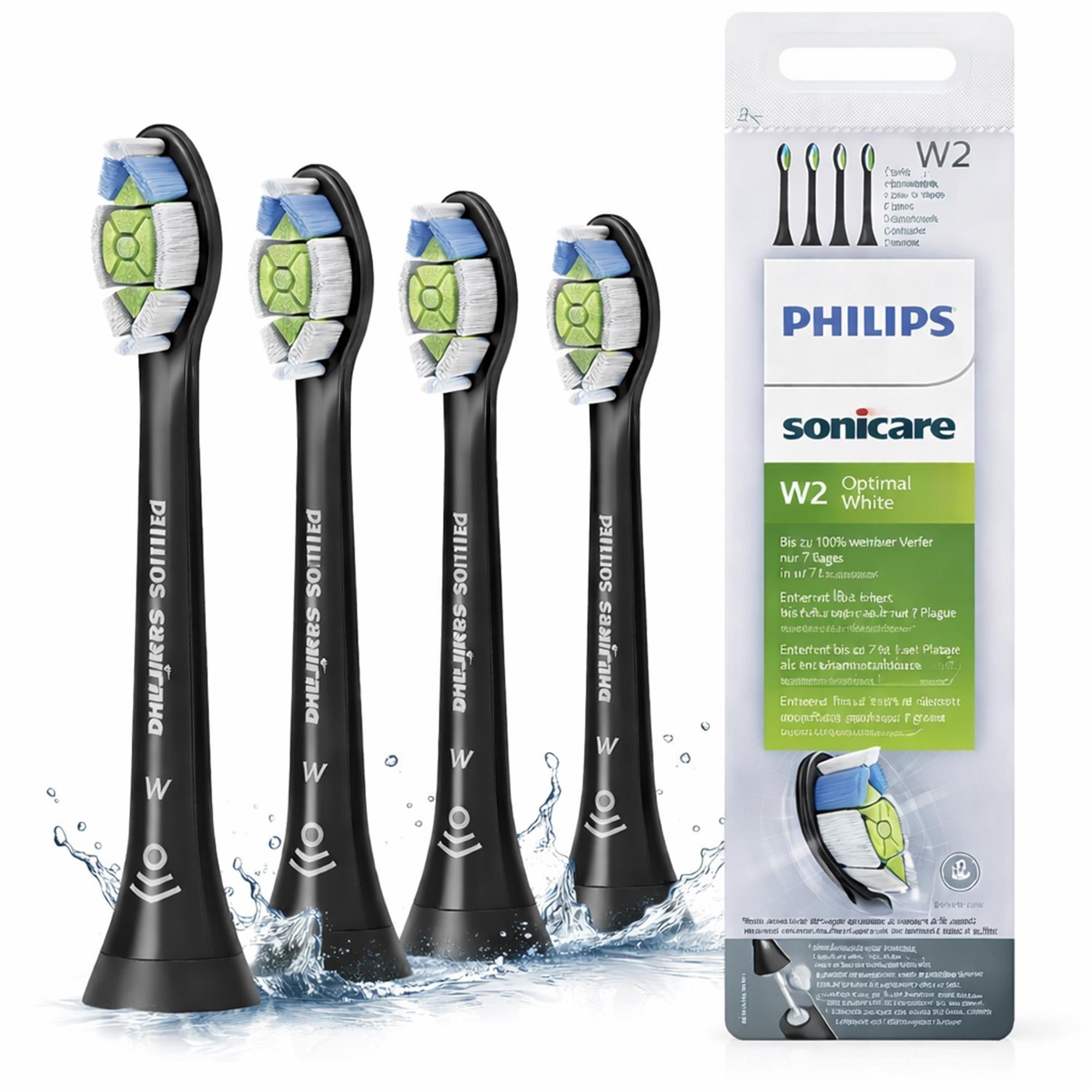Sonicare W2 Bürstenkopf 4Stk. Schwarz