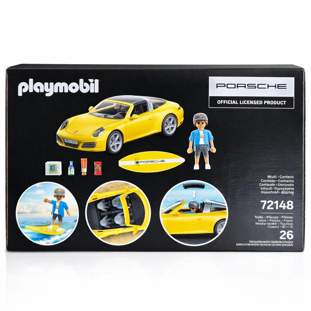 PLAYMOBIL Porsche 911 Targa 72148 EDEKA Sonderedition gelb