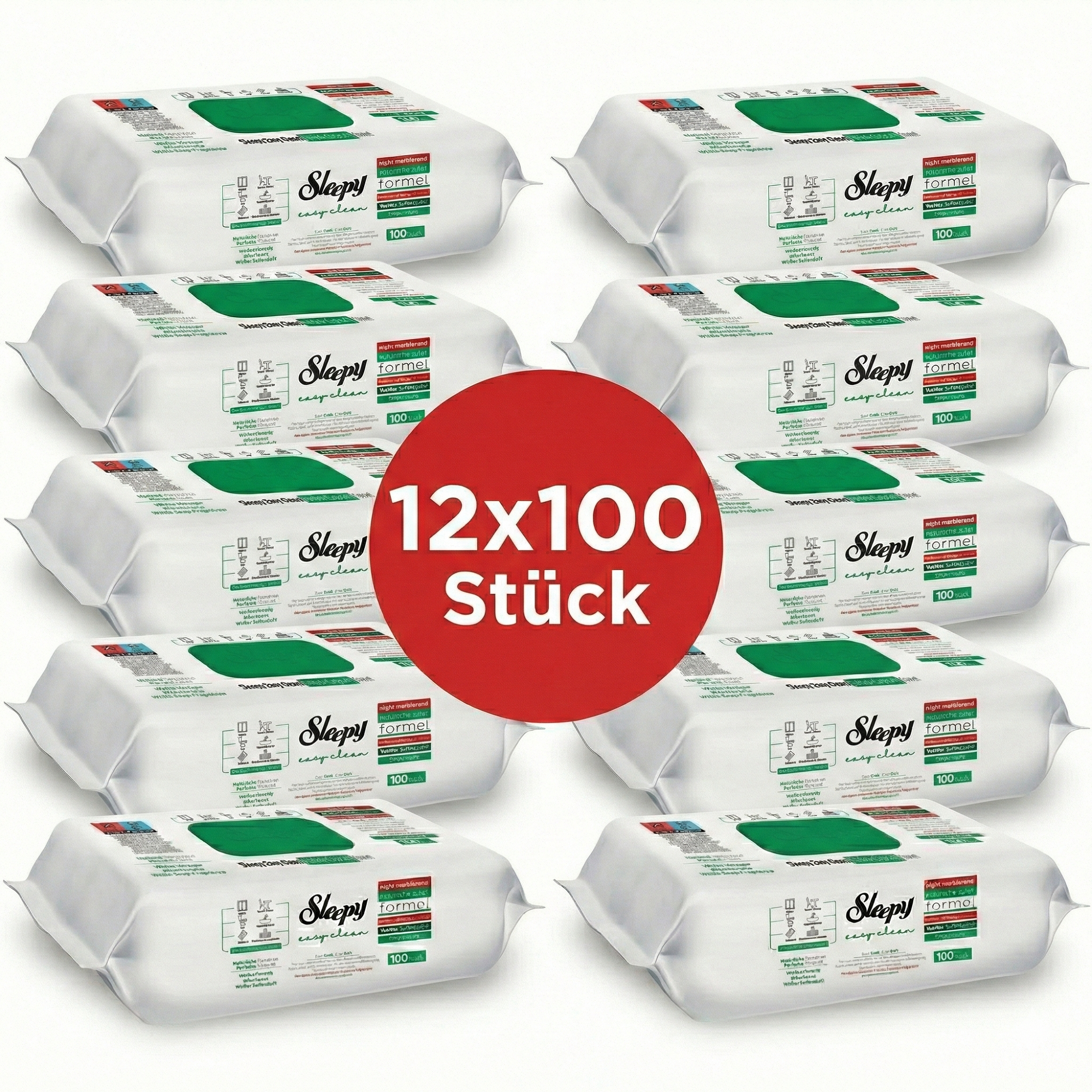 Sleepy Easy Clean Oberflächenreinigungstücher White Soap 12x100 STÜCK