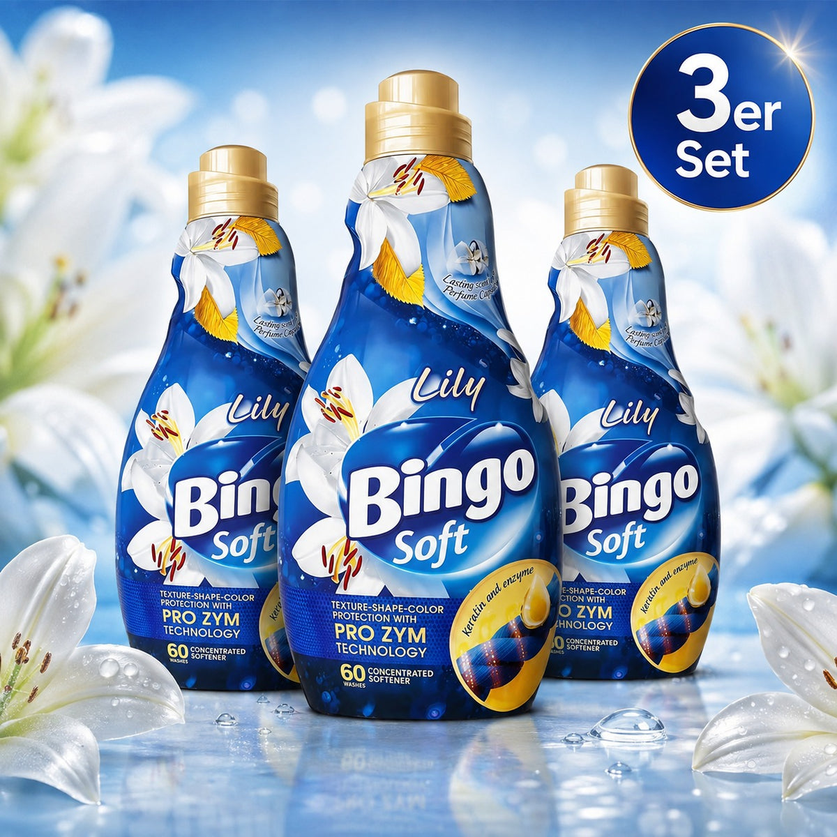 Bingo Soft Weichspüler Lilium 3x 1440 ml