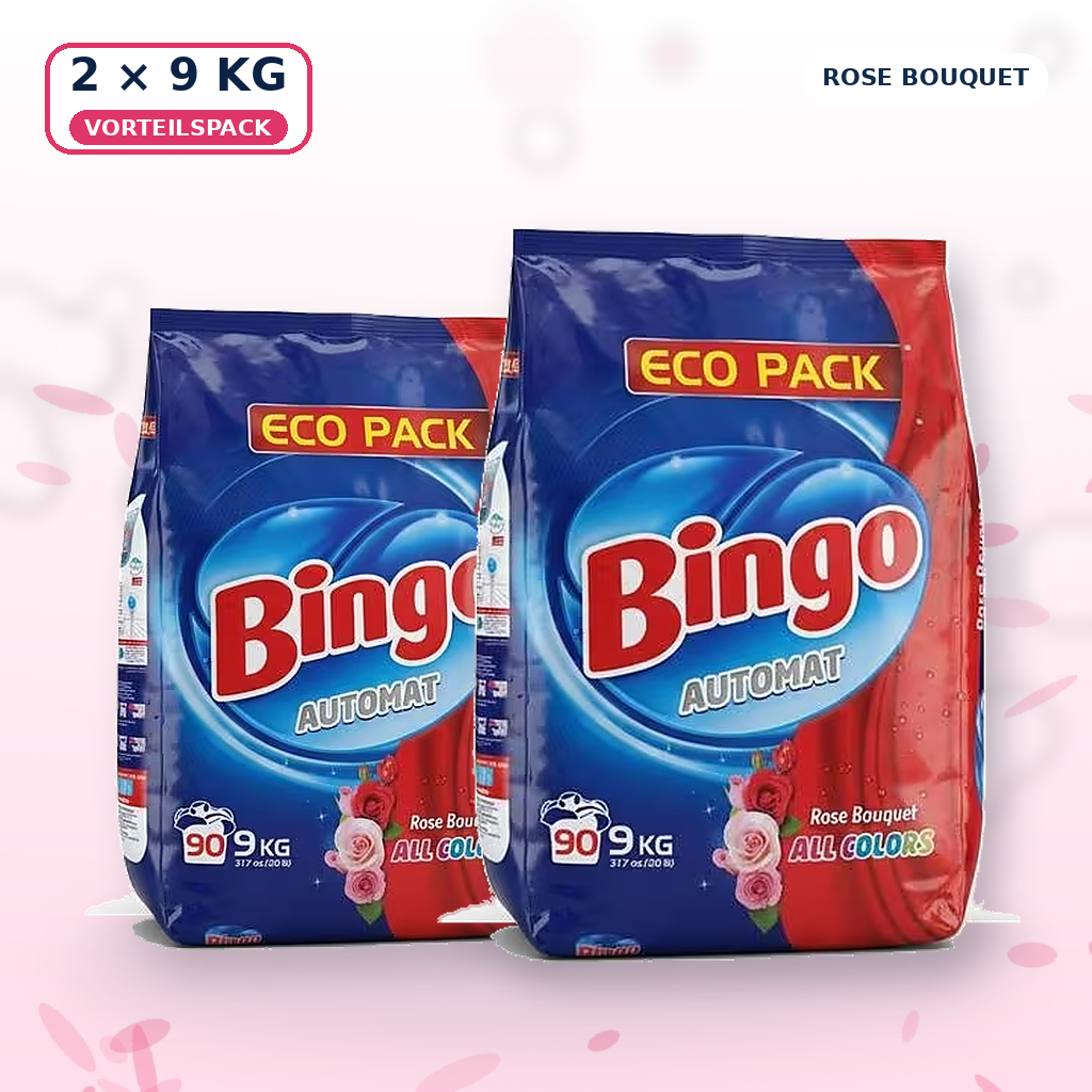 Bingo Automat Waschpulver Rose Bouquet All Colors 2x 9 kg