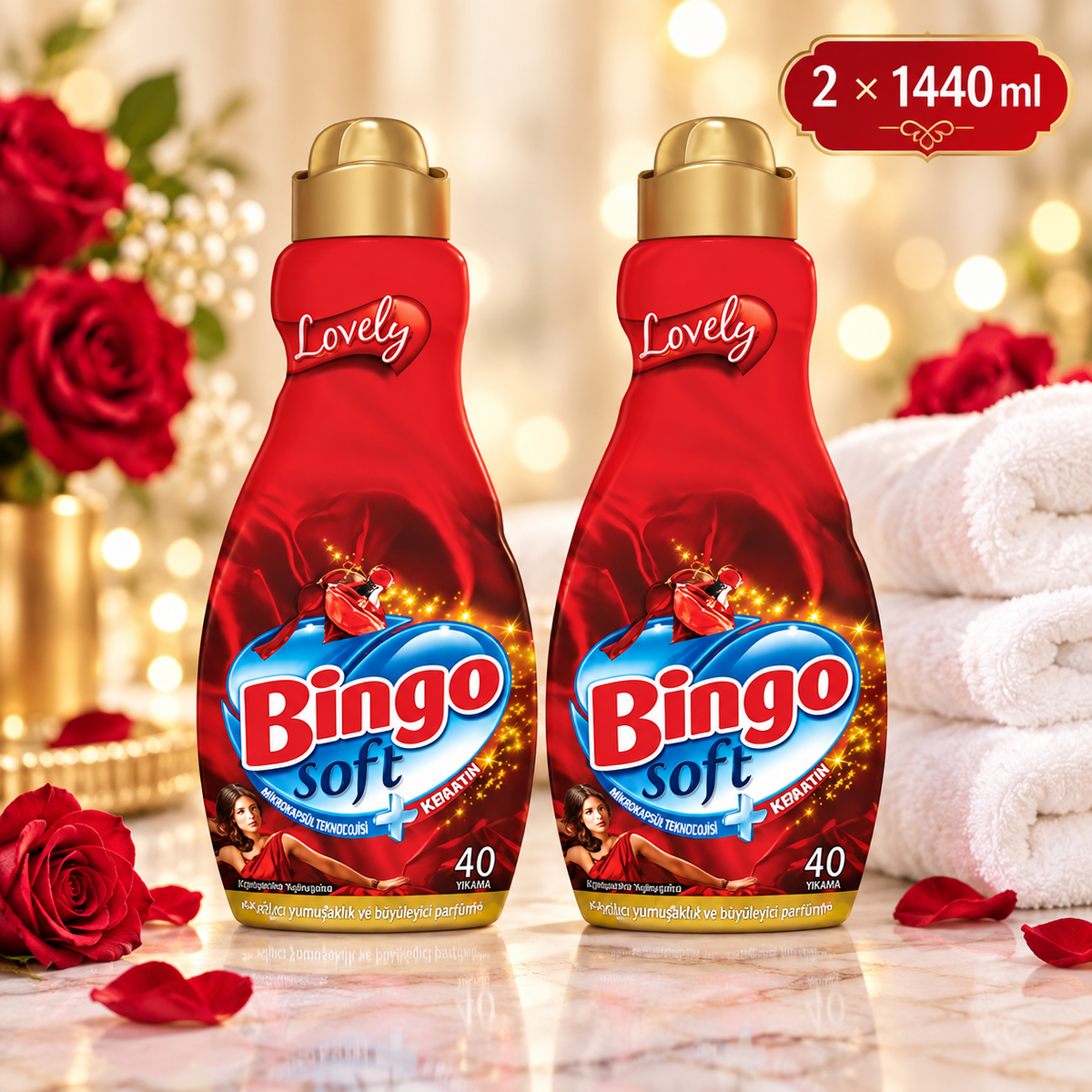 Bingo Soft Weichspüler Lovely 2x 1440 ml