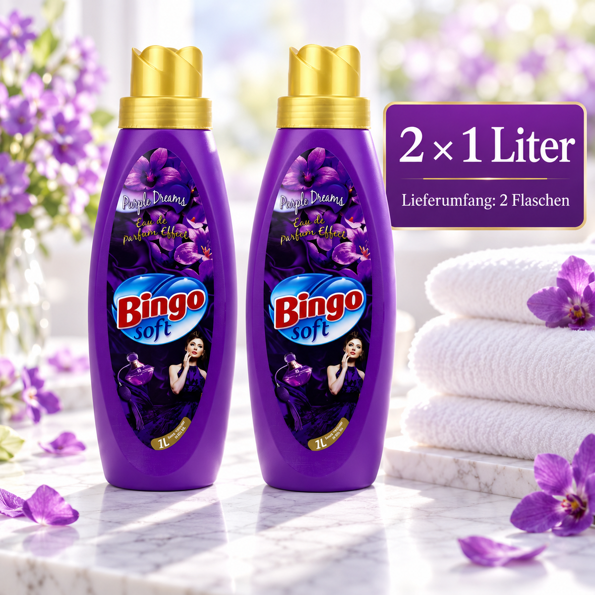 Bingo Soft Weichspüler Purple Dream 2x 1 L