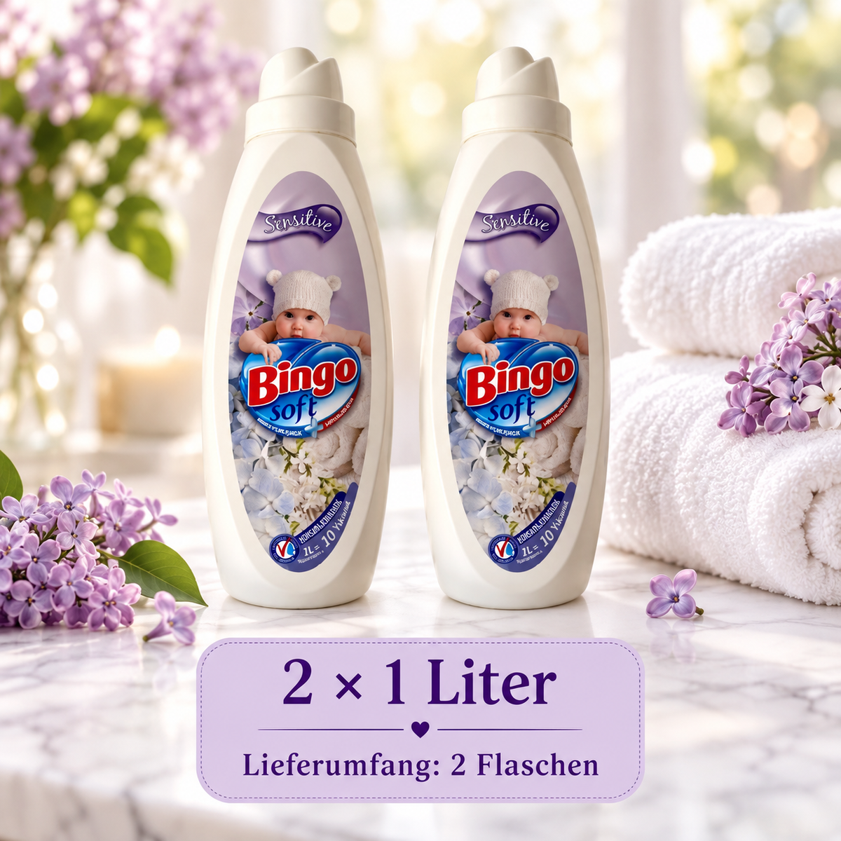 Bingo Soft Weichspüler Sensitive 2x 1 L