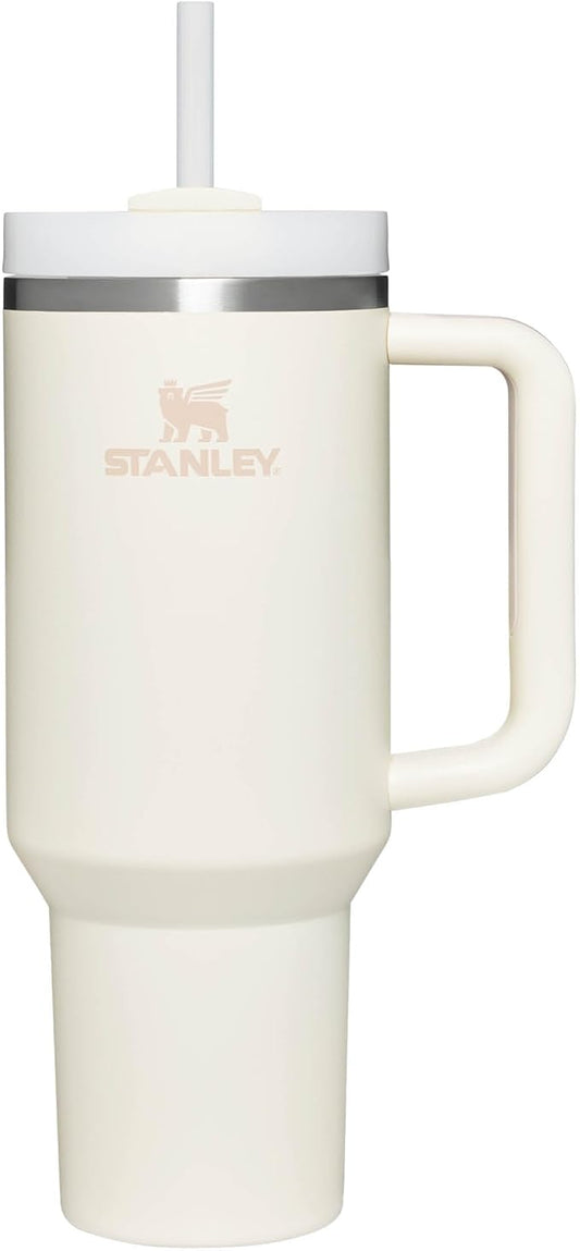 Stanley Quencher H2.0 1.2L Cream – Thermobecher mit Strohhalm, Edelstahl