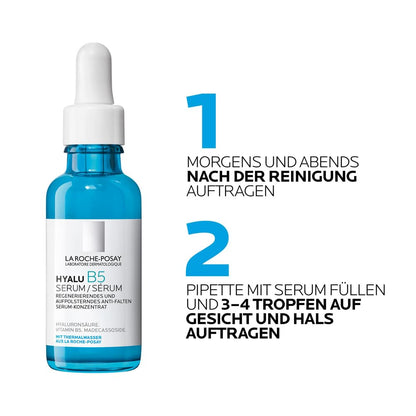 La Roche-Posay Hyalu B5 Serum – Aufpolsterndes Anti-Falten-Serum mit Hyaluron & Vitamin B5, 30 ml