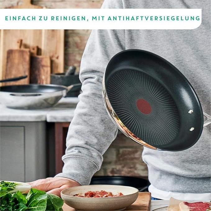Tefal Jamie Oliver Cooks Direct On Bratpfanne 28cm Edelstahl Induktion/ E3040644