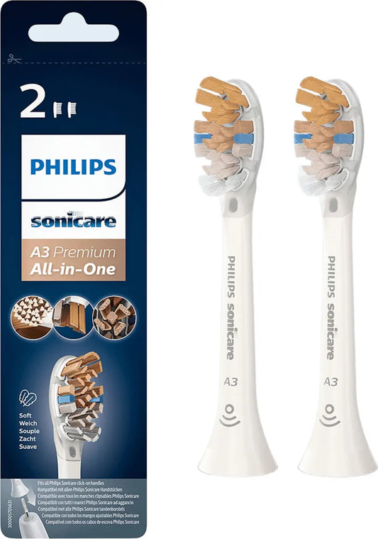 Philips Sonicare HX9092/10 A3 All-in-One Bürstenköpfe – 2er Pack Weiß