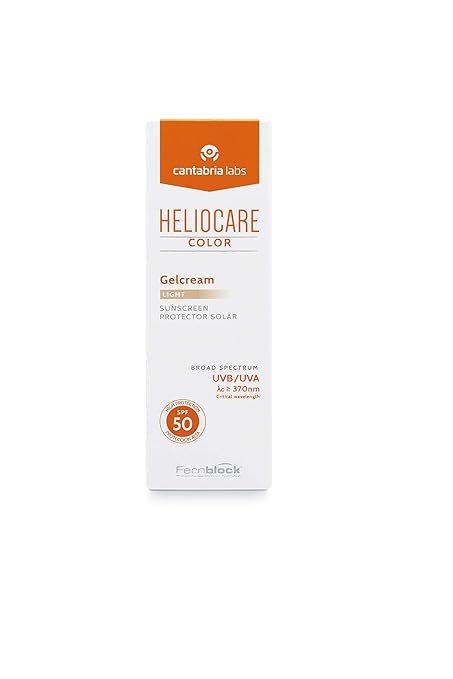 Heliocare Color Gelcream SPF 50 Light – Getönte Gelcreme mit UV-Schutz für sensible Haut, 50 ml
