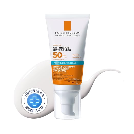 La Roche-Posay Anthelios UVMune 400 Creme LSF 50+ – Hydratisierender Sonnenschutz für trockene & empfindliche Haut, 50 ml