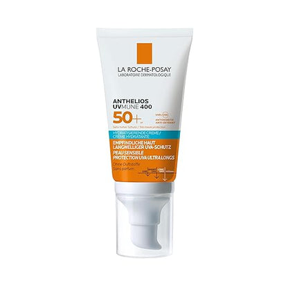La Roche-Posay Anthelios UVMune 400 Creme LSF 50+ – Hydratisierender Sonnenschutz für trockene & empfindliche Haut, 50 ml