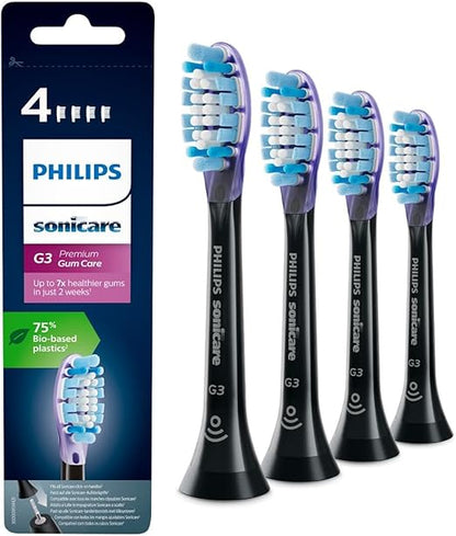 Philips Sonicare G3 Premium Gum Care Bürstenköpfe HX9054/33 – 4er Pack Schwarz