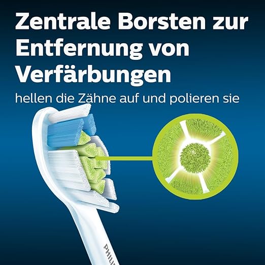 Philips Sonicare W2 Optimal Weiß Standard-Schallzahnbürstenköpfe - 4er-Pack in Weiß (Modell HX6064/10)