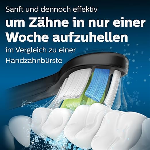 Philips Sonicare W2 Optimal White Standard Bürstenköpfe für Schallzahnbürsten  4er-Pack, in Schwarz (Modell HX6064/11)