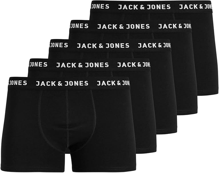 JACK & JONES Jungen Boxer Shorts – Größe 176 | Bequeme Unterwäsche im 5er Pack