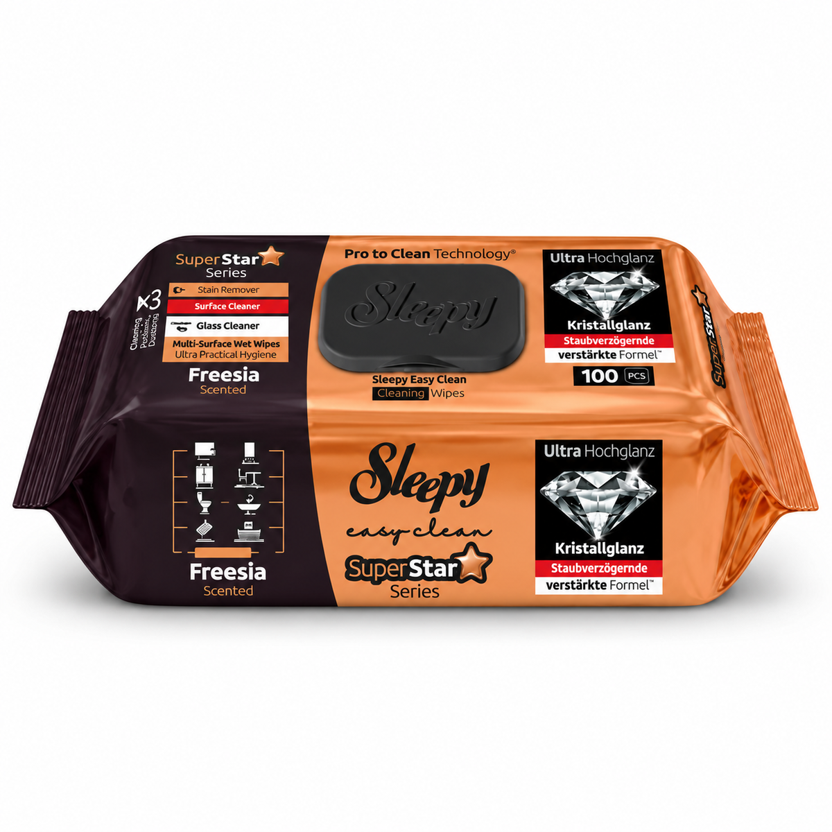 Sleepy SuperStar 12er Mix + Glasreiniger GRATIS – Pfingstrose, Bougainvillea & Freesia – 12×100 Tücher