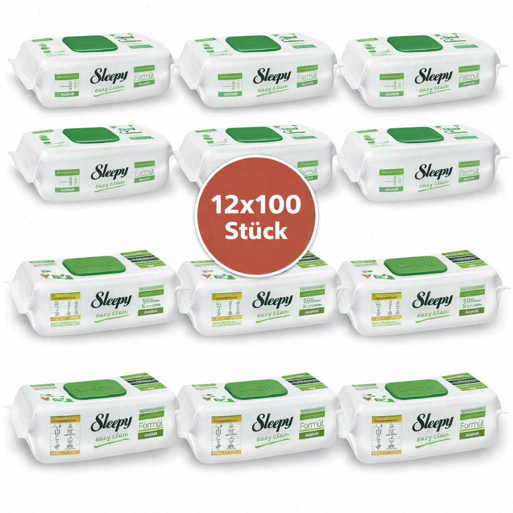 Sleepy Easy Clean Oberflächenreinigungstücher – 6x100 Anannas + 6x100 White Soap | Strahlende Sauberkeit