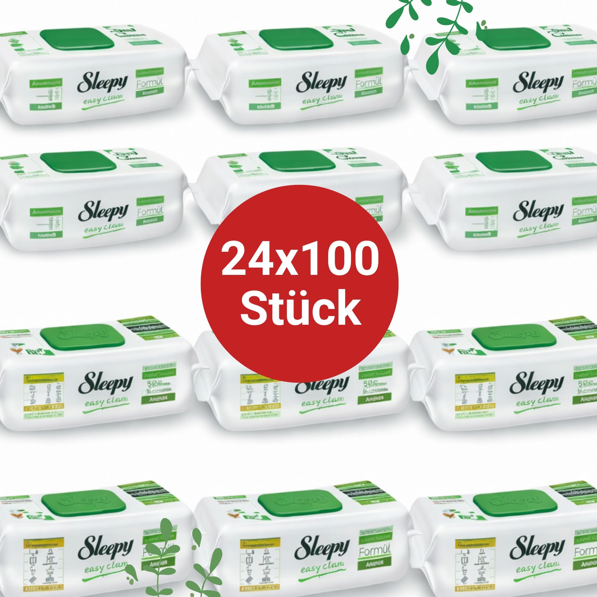 Sleepy Easy Clean Oberflächenreinigungstücher – 12x100 Anannas + 12x100 White Soap | Strahlende Sauberkeit