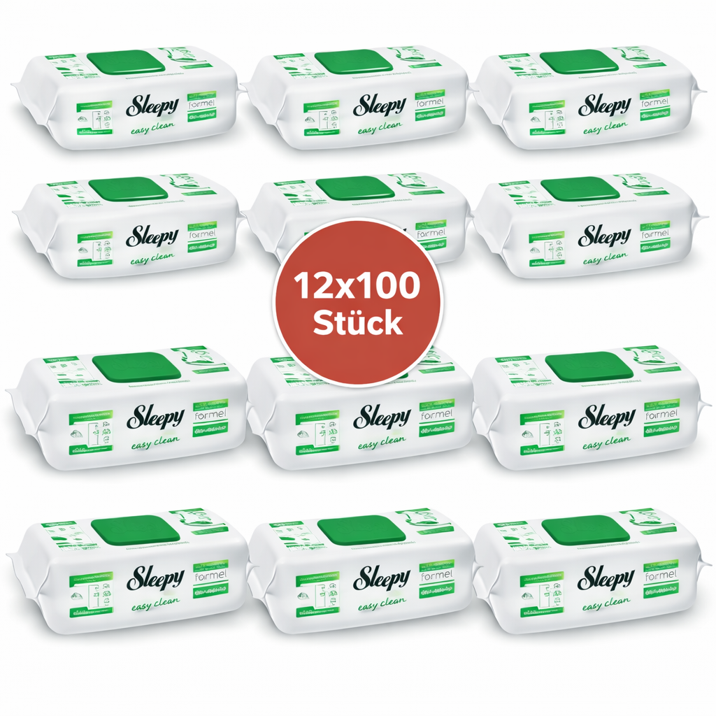 Sleepy Easy Clean Oberflächenreinigungstücher – 6x100 Pine + 6x100 White Soap | Tägliche Reinigung