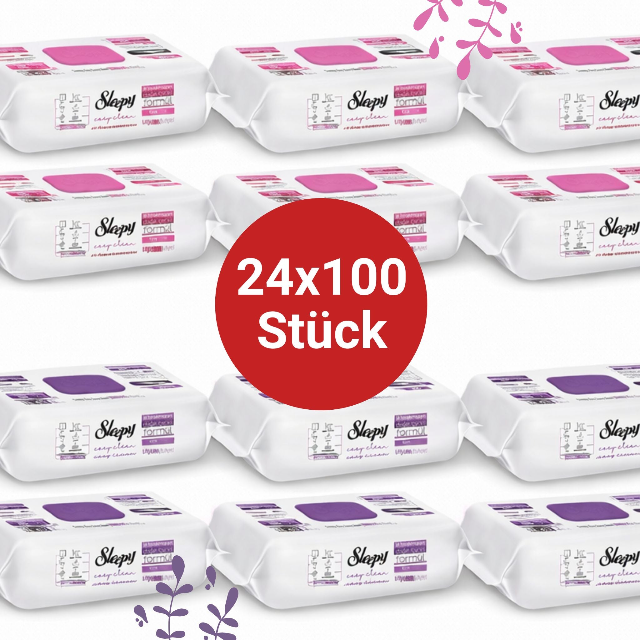 Sleepy Easy Clean Oberflächenreinigungstücher – 12x100 Orchidee + 12x100 Lilium | Wohnmobile & Camper