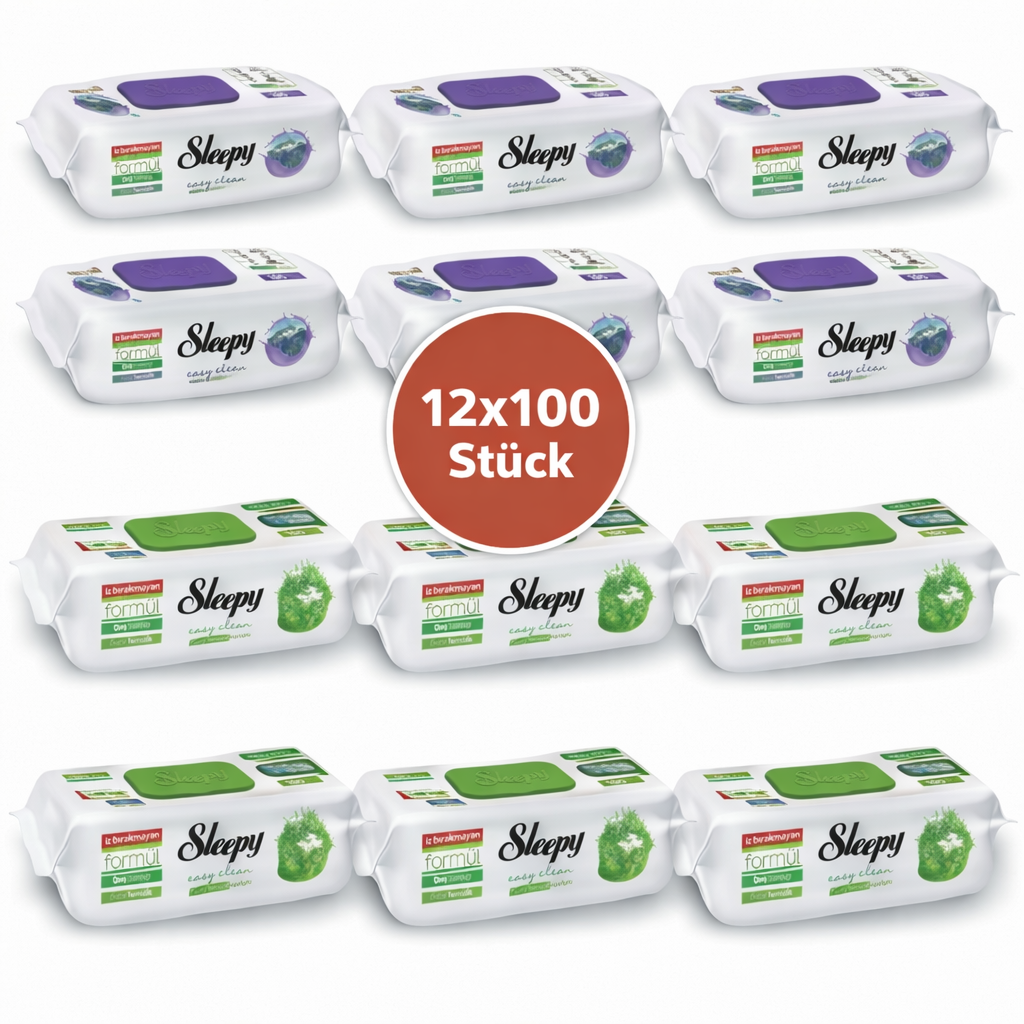 Sleepy Easy Clean Oberflächenreinigungstücher – 6x100 Montain + 6x100 Anannas | Universalputztücher