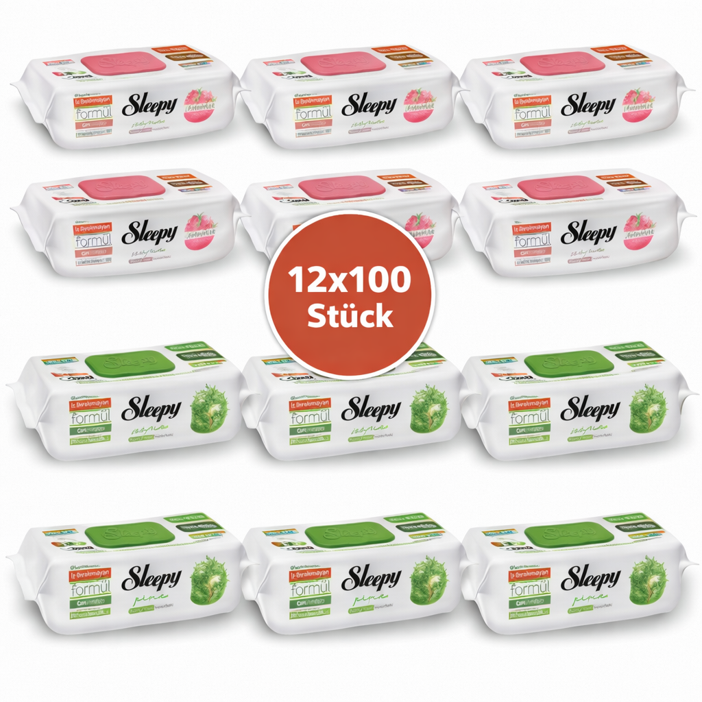 Sleepy Easy Clean Oberflächenreinigungstücher – 6x100 Pine + 6x100 Pomelo | Büro Reinigung