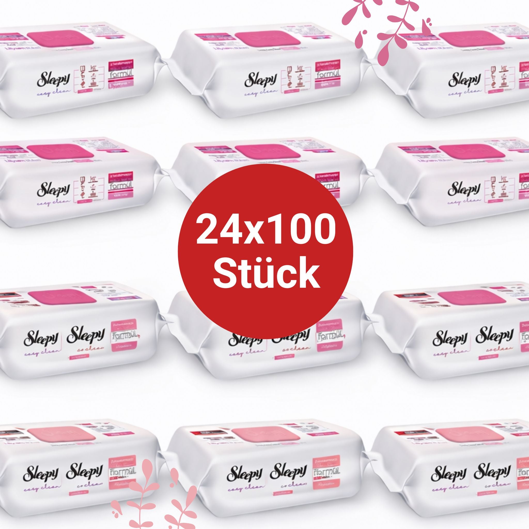 Sleepy Easy Clean Oberflächenreinigungstücher – 12x100 Lilium + 12x100 Pomelo | Fliesenreinigung