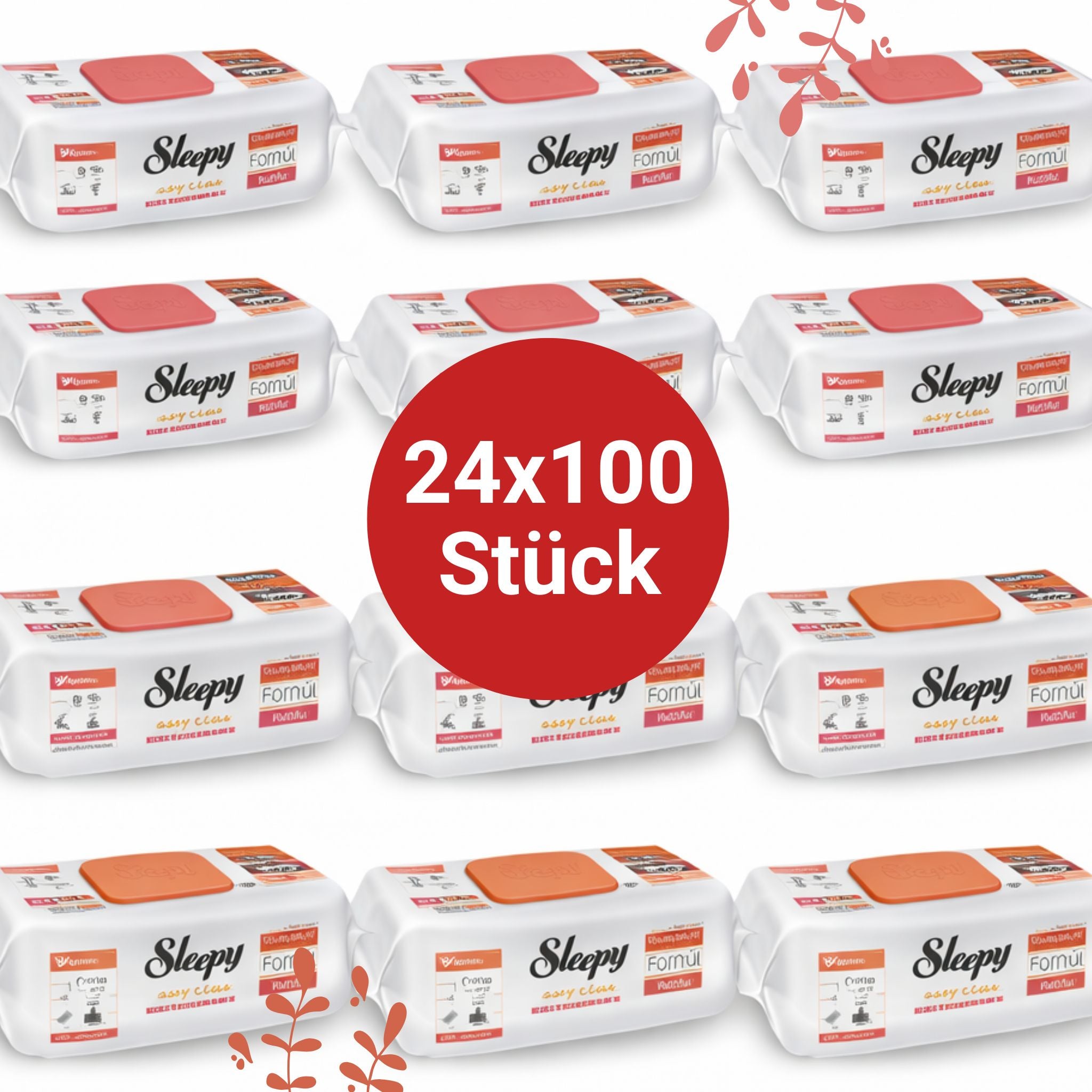 Sleepy Easy Clean Oberflächenreinigungstücher – 12x100 Pomelo + 12x100 Orange | Staubmagnet