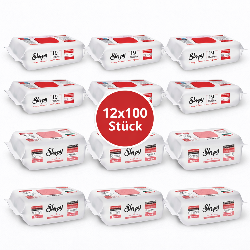 Sleepy Easy Clean Oberflächenreinigungstücher – 6x100 Kirsche + 6x100 Pomelo | Großverbraucher