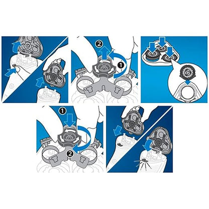 Philips SH30/50 Ersatzscherköpfe – kompatibel mit Philips Rasierer Series 3000 & 1000