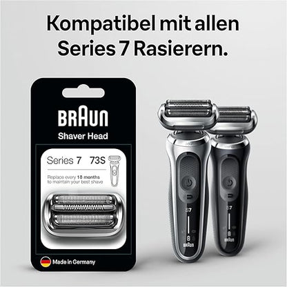 Braun Series 7 Scherkopf 73S Silber –  Ersatzscherteil für Elektrorasierer