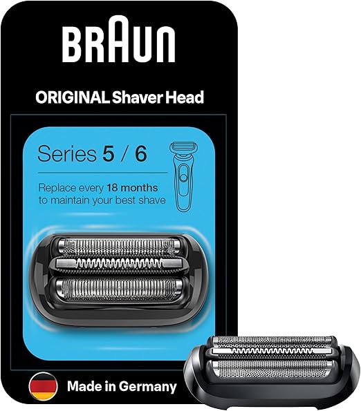 Braun Series 5 Elektrorasierer Scherkopf, Ersatzscherteil vom Hersteller passend für Braun Herren Rasierer Series 5 und 6 (Modelle ab 2020), 53B, schwarz, 1er Pack