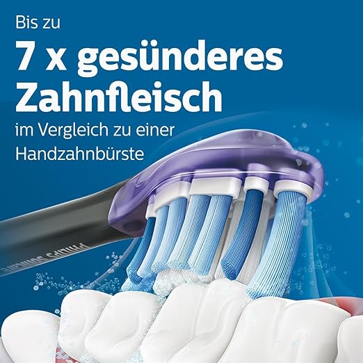 Philips Sonicare  G3 Premium Gum Care Standard Schallzahnbürstenköpfe - 4er-Pack in Schwarz (Modell HX9054/33)