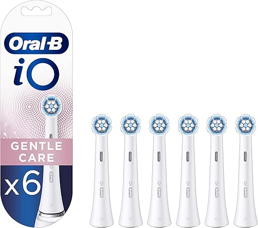 Oral-B iO Sanfte Reinigung Aufsteckbürsten – 6 Stück Ersatzbürsten