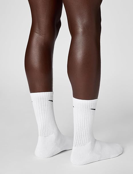 Nike 6 Paar Socken Herren Damen Weiß Grau Schwarz Tennissocken Sparset SX7664, Farbe:weiß, Größe:42-46