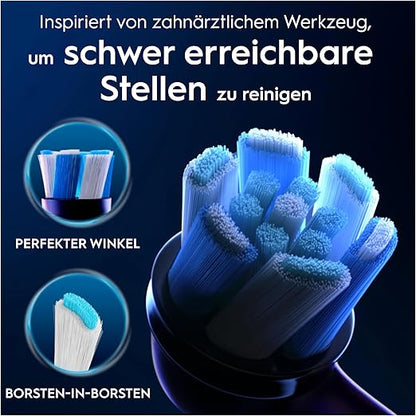 Oral-B iO Ultimate Clean Aufsteckbürsten – 8 Stück Ersatzbürsten Schwarz