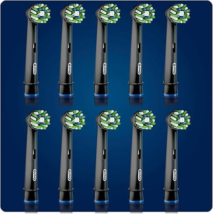 Oral-B CrossAction Black Edition Aufsteckbürsten mit CleanMaximiser – 10 Stück