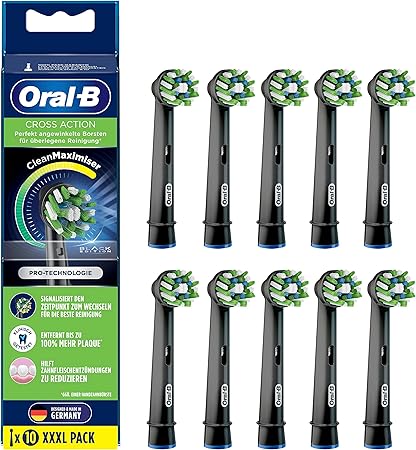 Oral-B Pro CrossAction  Aufsteckbürsten für Elektrische Zahnbürste  Überlegene Zahnreinigung, Ersatzbürsten mit Innovativen X-Borsten, Zahnbürstenaufsatz  Weiß, 6 Stück