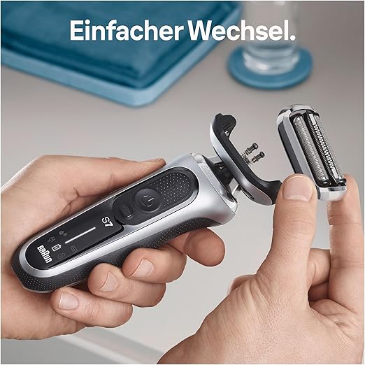 Braun Series 7 Elektrorasierer Scherkopf, Ersatzscherteil vom Hersteller passend für Braun Herren Rasierer Series 7 der neuen Generation, 73S, Silber, 1er Pack
