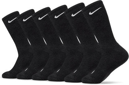 Nike Herren Everyday Cushion Crew Socken (6 Paar) | Größe 36-42 | Weiß | Sportsocken für Training & Alltag