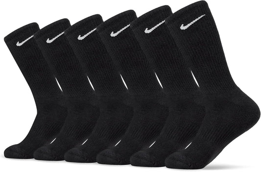 Nike Herren Everyday Cushion Crew Socken (6 Paar) | Größe 36-42 | Weiß | Sportsocken für Training & Alltag