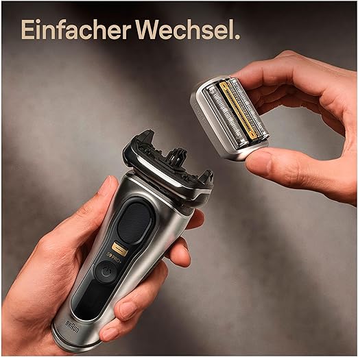 Braun Series 9 Pro Elektrorasierer Scherkopf, Ersatzscherteil vom Hersteller passend für Braun Herren Rasierer Series 9 Pro, 94M, chrom, 1er Pack