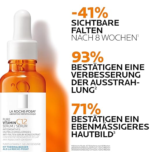 La Roche-Posay Pure Vitamin C12 Serum – 12 % Vitamin C Anti-Aging & Aufhellung, 30 ml