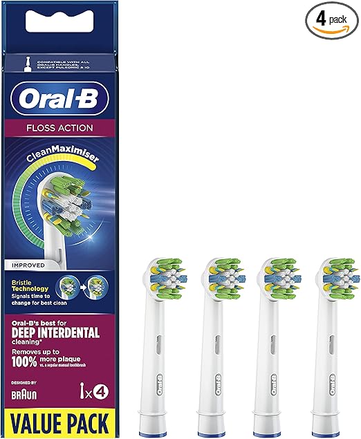 Oral-B FlossAction Aufsteckbürsten mit CleanMaximiser – Ersatzbürsten