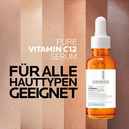 La Roche-Posay Pure Vitamin C12 Serum – 12 % Vitamin C Anti-Aging & Aufhellung, 30 ml
