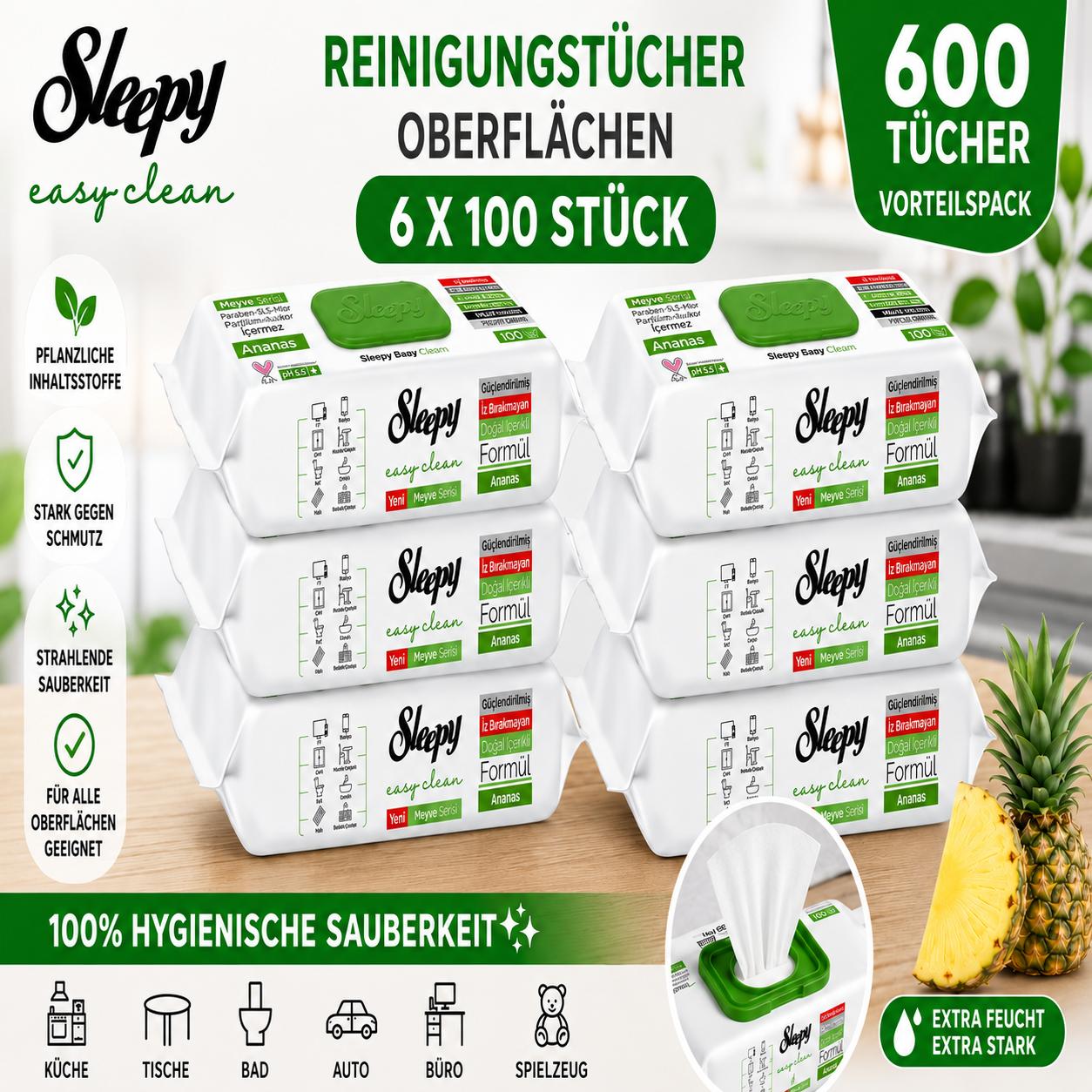 Sleepy Easy Clean Ananas 6x100