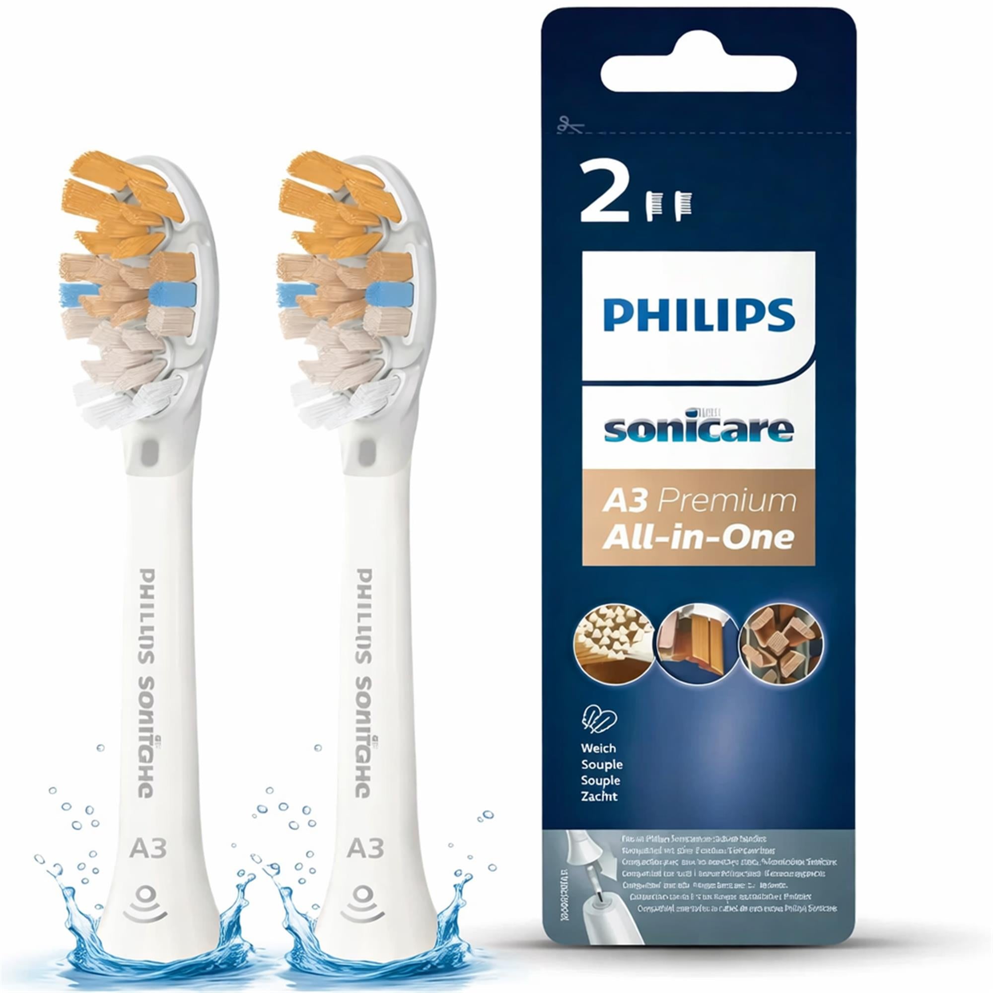 Sonicare A3 Bürstenkopf 2Stk. Weiß