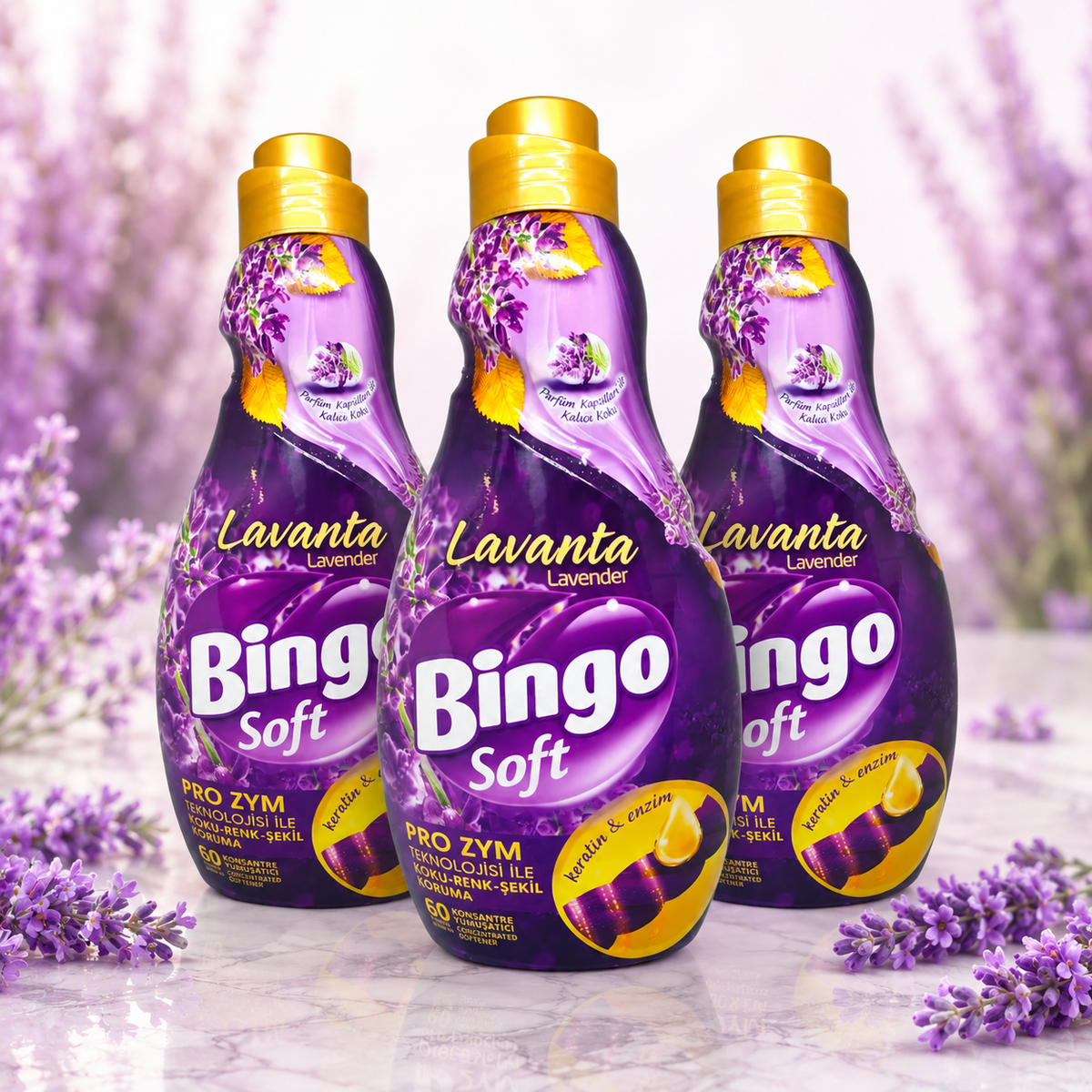 Bingo Soft Weichspüler Lavanta 3x 1440 ml